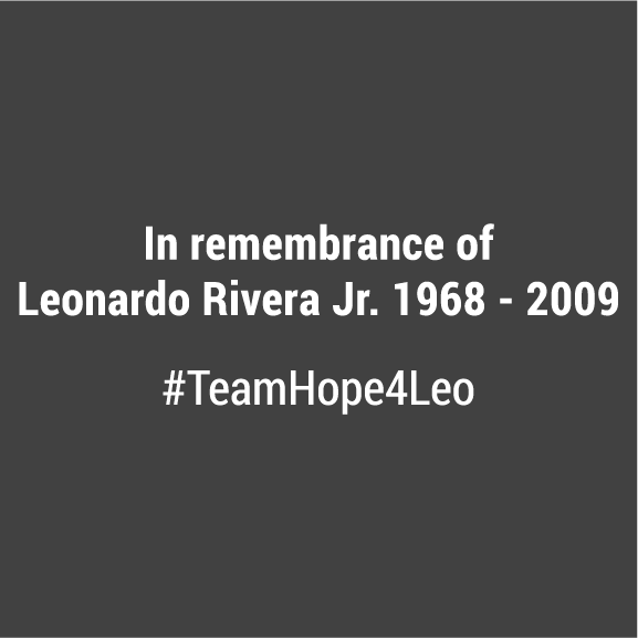 Team Hope4Leo shirt design - zoomed