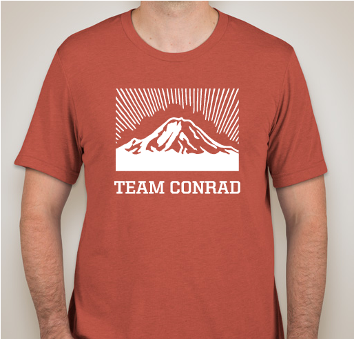 #TeamConrad Fundraiser - unisex shirt design - front
