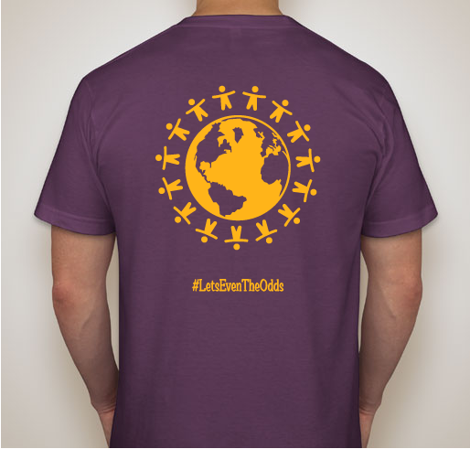 World Child Cancer USA #LetsEvenTheOdds Campaign Fundraiser - unisex shirt design - back