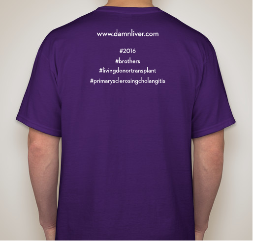 Jonathan's Living Donor Liver Transplant Fundraiser - unisex shirt design - back