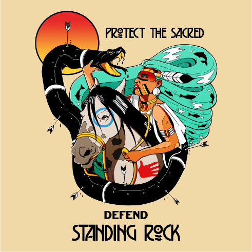Defend Standing Rock Tees shirt design - zoomed
