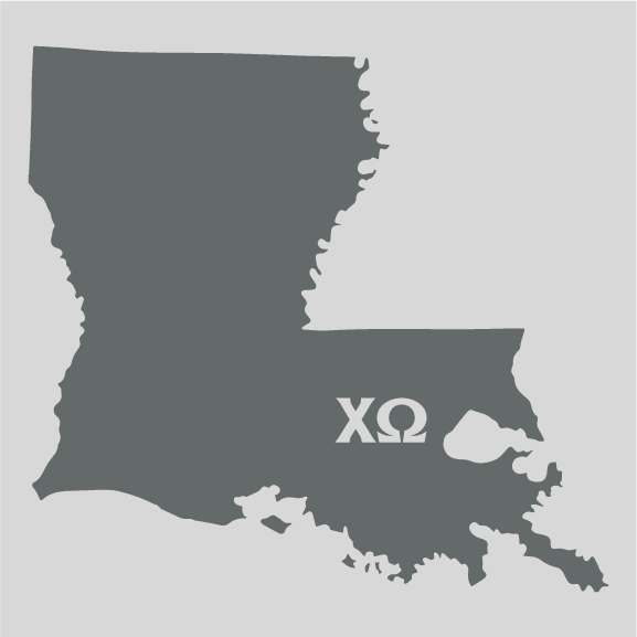 Chi Omega Flooded Sisters Relief shirt design - zoomed
