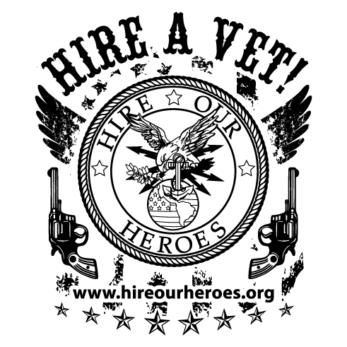 Hire Our Heroes shirt design - zoomed