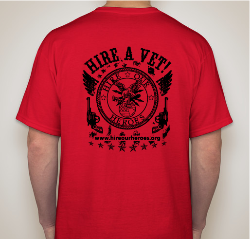 Hire Our Heroes Fundraiser - unisex shirt design - back