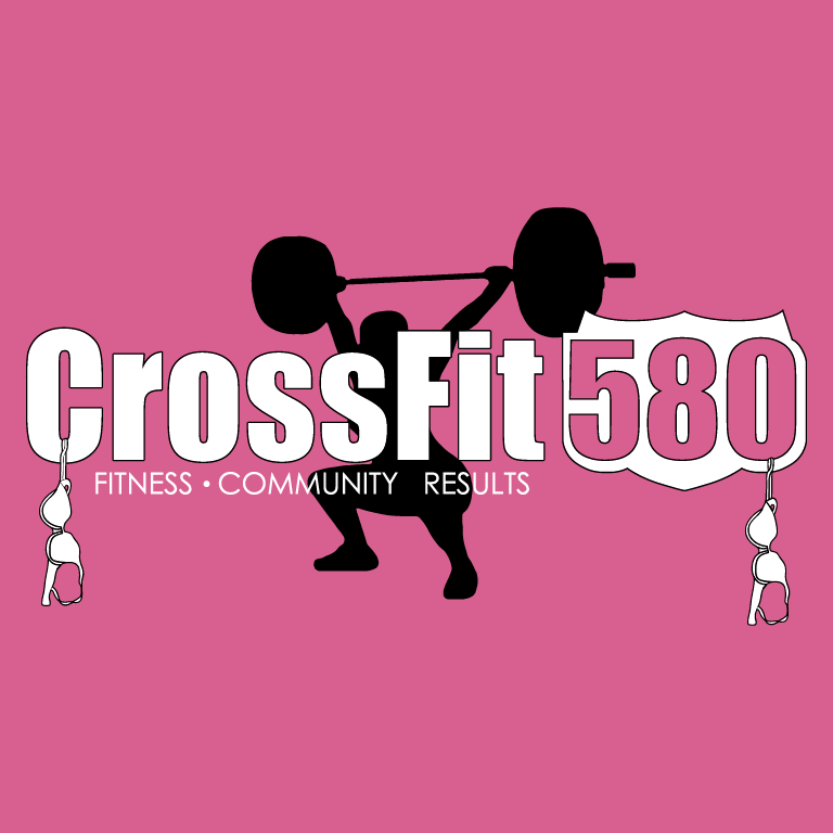 CrossFit 580 Barbells for Boobs Fundraiser shirt design - zoomed