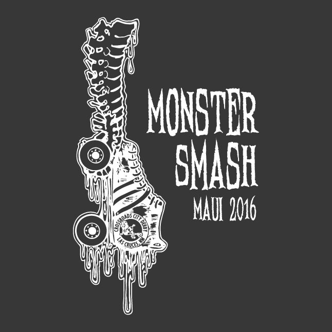 Monster Smash 2016 shirt design - zoomed