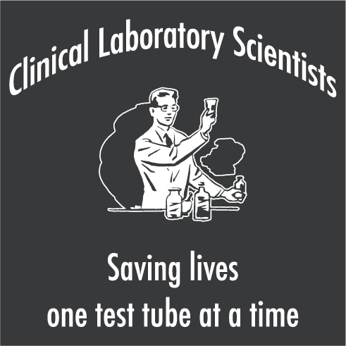 VCU Clinical Laboratory Sciences class of 2017 T-shirt fundraiser shirt design - zoomed