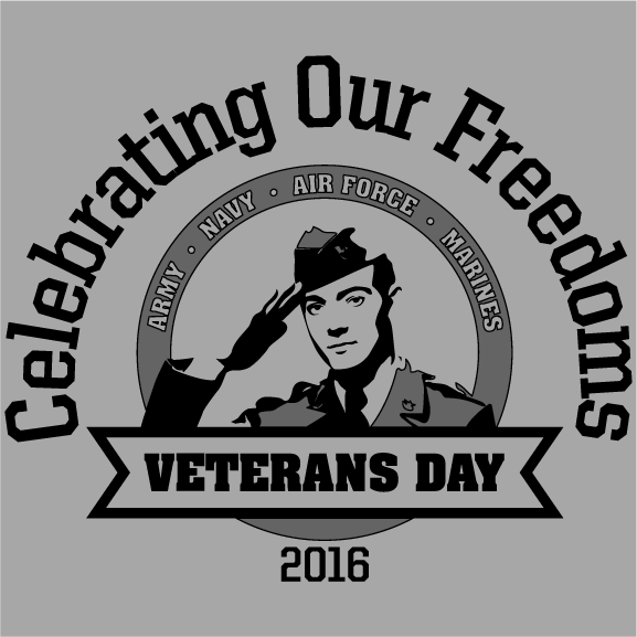 Veterans Day 2016: Celebrating Our Freedoms shirt design - zoomed