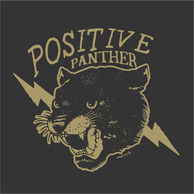 The Natty B. "Positive Panther" Wheelchair Fund shirt design - zoomed