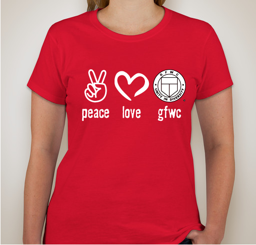 Peace Love GFWC Fundraiser - unisex shirt design - front