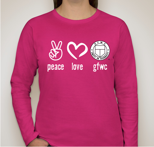 Peace Love GFWC Fundraiser - unisex shirt design - front