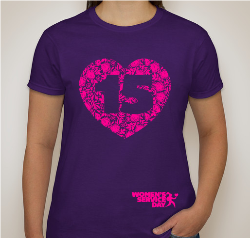 Celebrate 15 Years of Women's Service Day Fundraiser - unisex shirt design - front