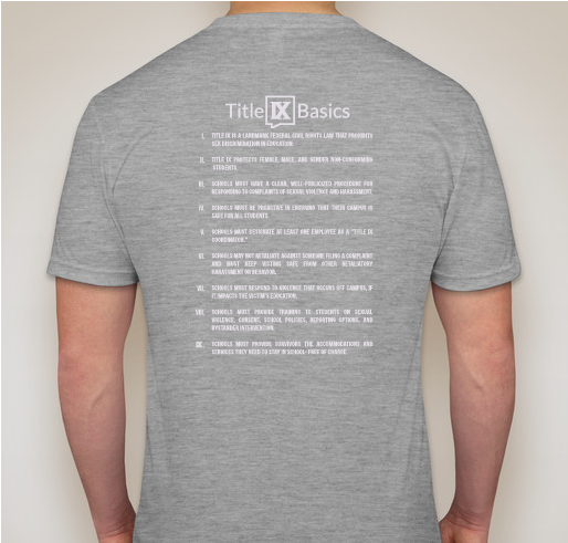 Know Your IX Fundraiser - unisex shirt design - back