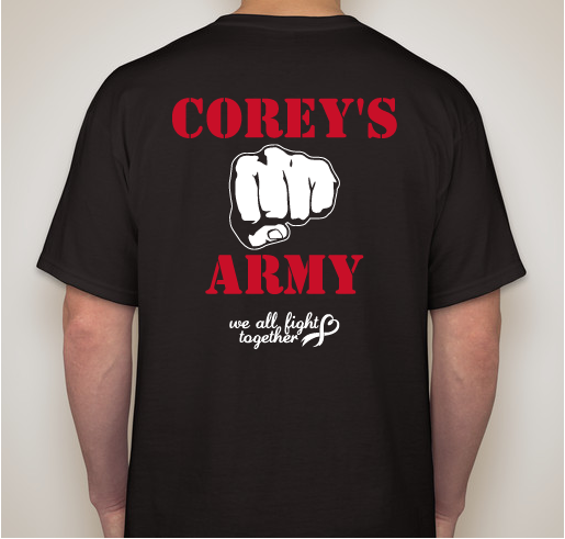 Kearny Kares/Corey's Army Fundraiser - unisex shirt design - back