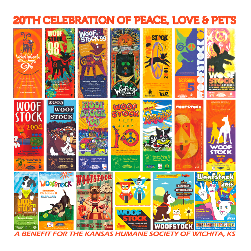 20th Celebration of Peace, Love & Pets shirt design - zoomed