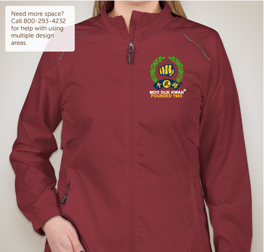 Ladies Jackets Embroidered With Moo Duk Kwan® Fist Logo and Founded 1945 Fundraiser - unisex shirt design - small