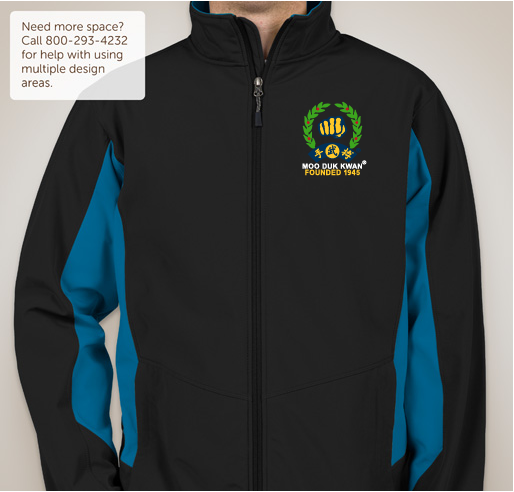 Guys Port Authority Color Block Jackets Embroidered With Moo Duk Kwan® Fist Logo and Founded 1945 Fundraiser - unisex shirt design - front