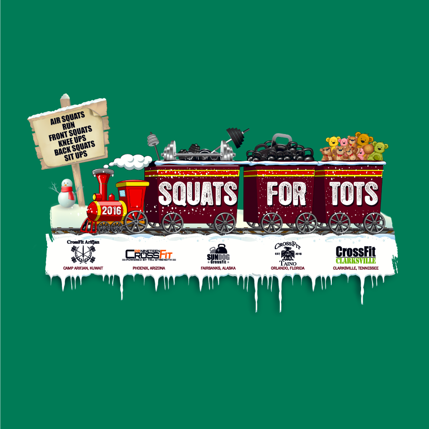 Squats for Tots - CrossFit Clarksville shirt design - zoomed