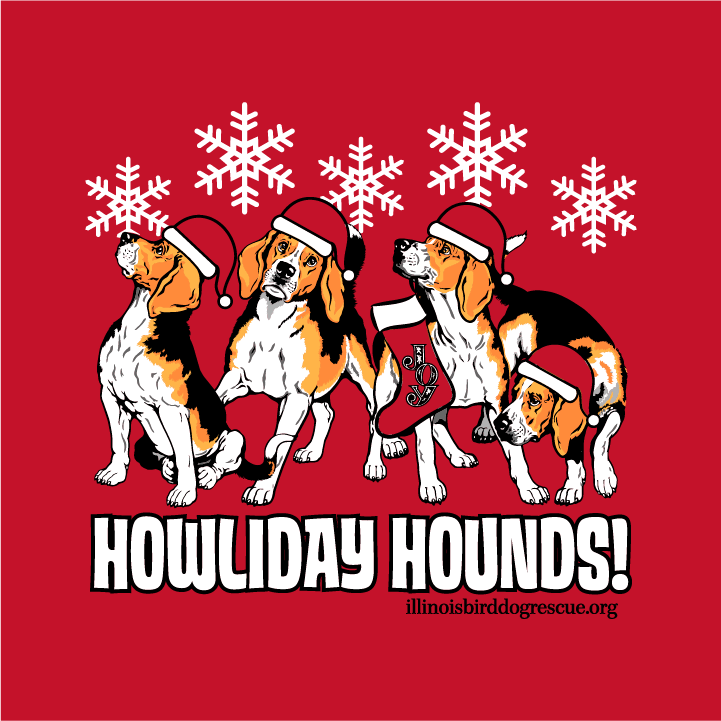 Howliday Hounds shirt design - zoomed