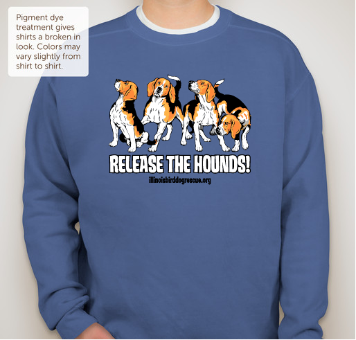 Release the hounds! Fundraiser - unisex shirt design - front