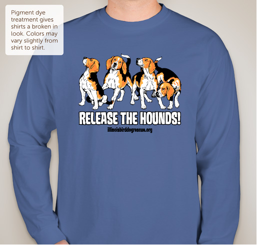 Release the hounds! Fundraiser - unisex shirt design - front