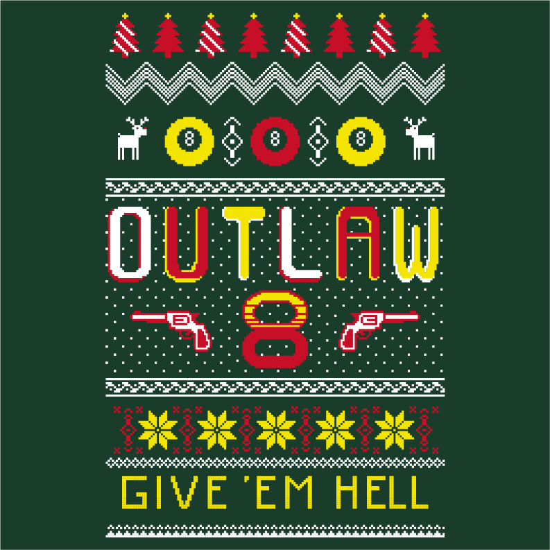 Buy your own Outlaw Christmas sweater! It will make a great gift for anyone this season! shirt design - zoomed