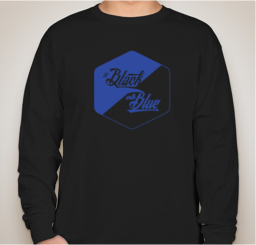 #blackwithblue Fundraiser - unisex shirt design - front