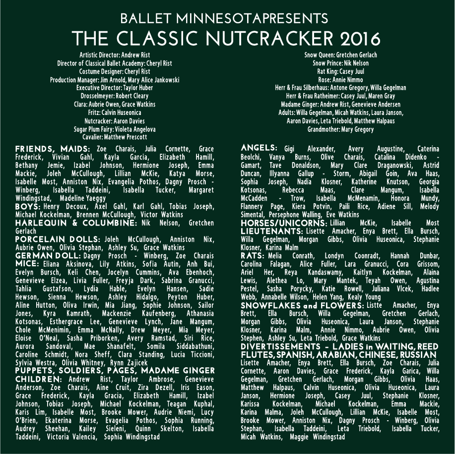 2nd Chance! Ballet MN Nutcracker 2016! shirt design - zoomed