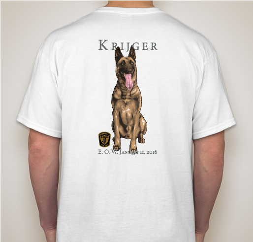 K9 Krijger shirts Fundraiser - unisex shirt design - back