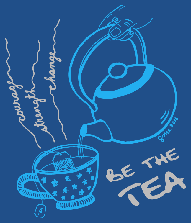Be the Tea! and Support Breast Cancer Research shirt design - zoomed