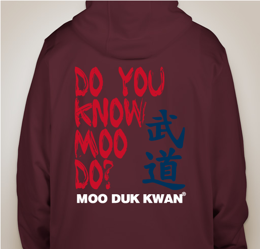 Unisex Sport-Tek Performance Hooded Sweatshirt Screened With Do You Know Moo Do? Moo Duk Kwan® Fundraiser - unisex shirt design - back
