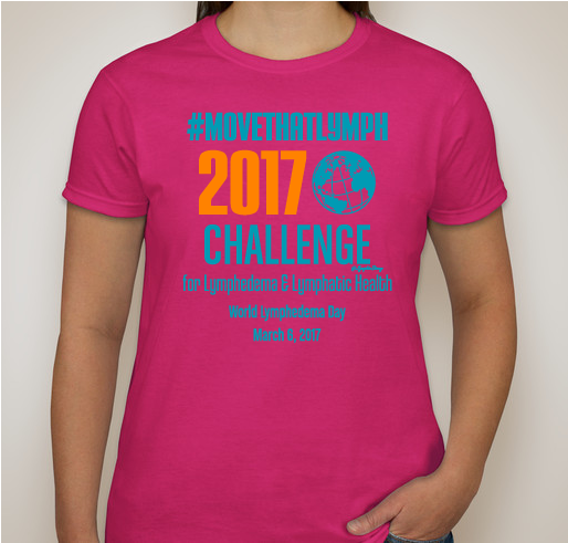 #MOVETHATLYMPH 2017 CHALLENGE for Lymphedema & Lymphatic Health Fundraiser - unisex shirt design - front
