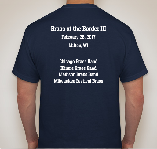 3rd Annual Brass at the Border Fundraiser - unisex shirt design - back