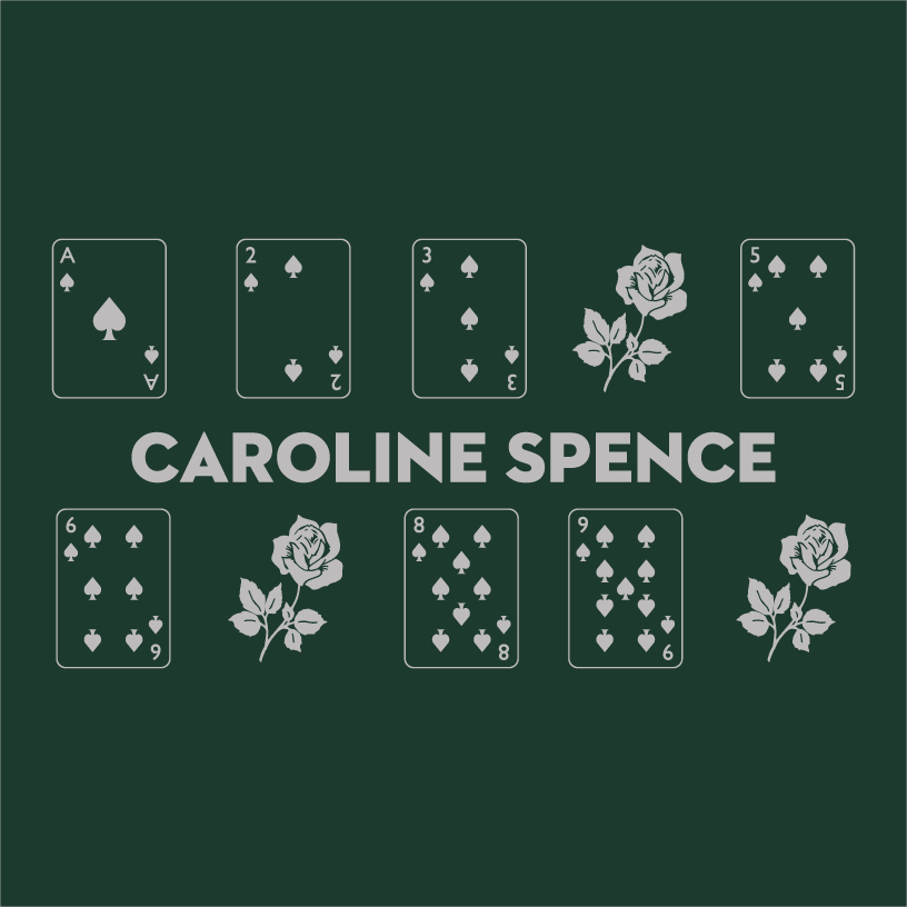 Caroline Spence - Exclusive online Pre-order for "Spades & Roses" shirts shirt design - zoomed