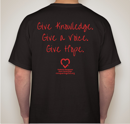 PCHA-Conquering CHD Fundraiser - unisex shirt design - back