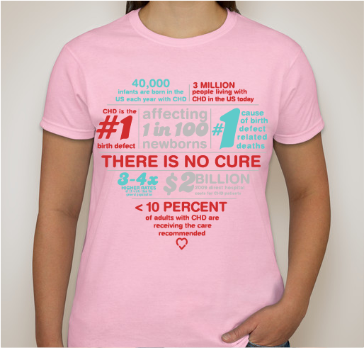 PCHA-Conquering CHD Fundraiser - unisex shirt design - front