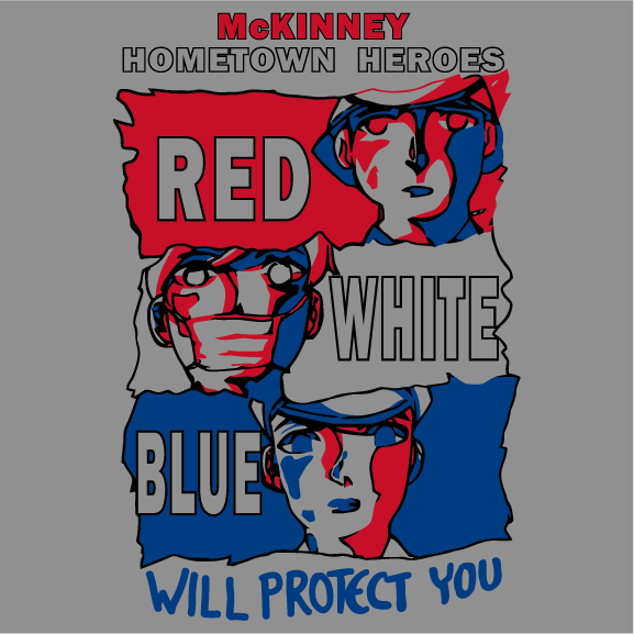 McKinney ISD Eighth-Grade US History Hometown Heroes Project shirt design - zoomed