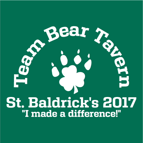 Team Bear Tavern St. Baldrick's 2017 T-Shirts shirt design - zoomed