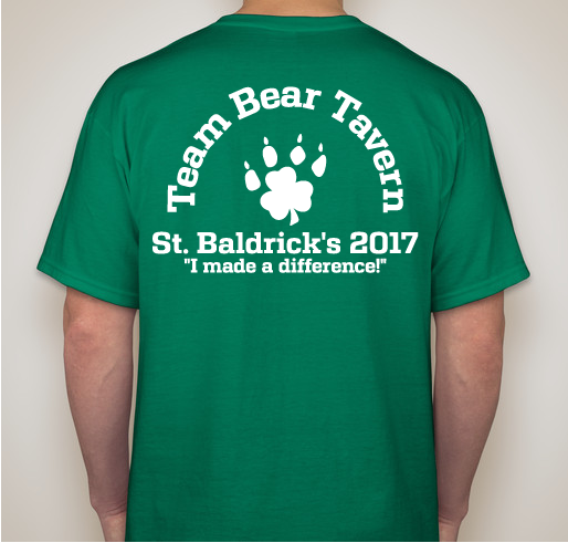 Team Bear Tavern St. Baldrick's 2017 T-Shirts Fundraiser - unisex shirt design - back