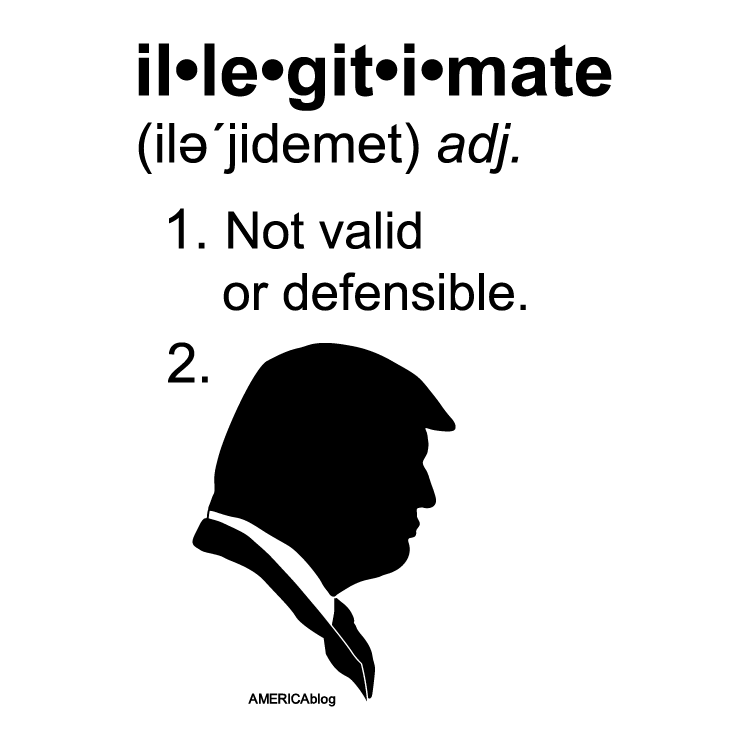 Illegitimate Trump shirt design - zoomed