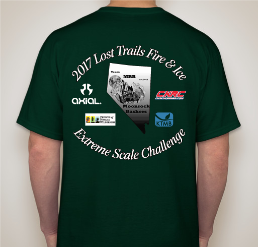2017 Lost Trails Fire & Ice Extreme Scale Challenge by Team MRB Fundraiser - unisex shirt design - back