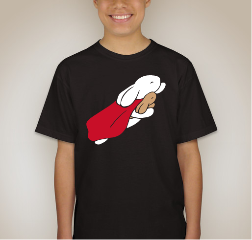 Be a Rabbit's Superhero! Fundraiser - unisex shirt design - back
