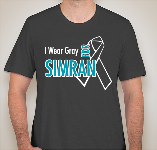 Let's Go Gray for Simran! Fundraiser - unisex shirt design - front