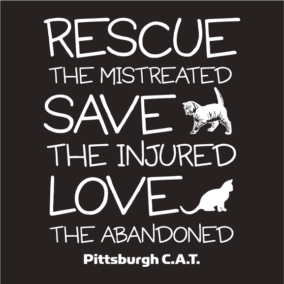Pittsburgh CAT (Cat Adoption Team) Fundraiser! shirt design - zoomed