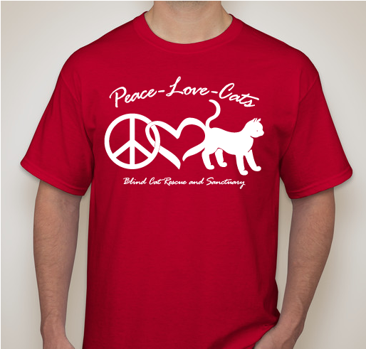 Peace, Love, and Cats Fundraiser - unisex shirt design - front