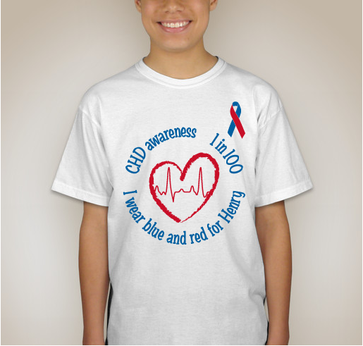 Tshirt fundraiser for Children's Heart Foundation in honor of Henry Fundraiser - unisex shirt design - back
