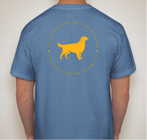 Phoenix Assistance Dogs Golden Love T-Shirts Fundraiser - unisex shirt design - back