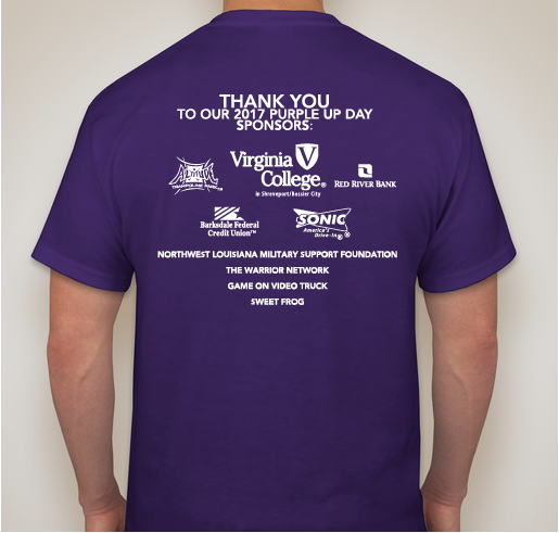 Purple Up Day 2017-High School Fundraiser - unisex shirt design - back