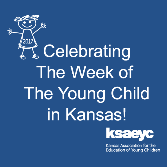 Kansas Association for the Education of Young Children | Week of the Young Child shirt design - zoomed