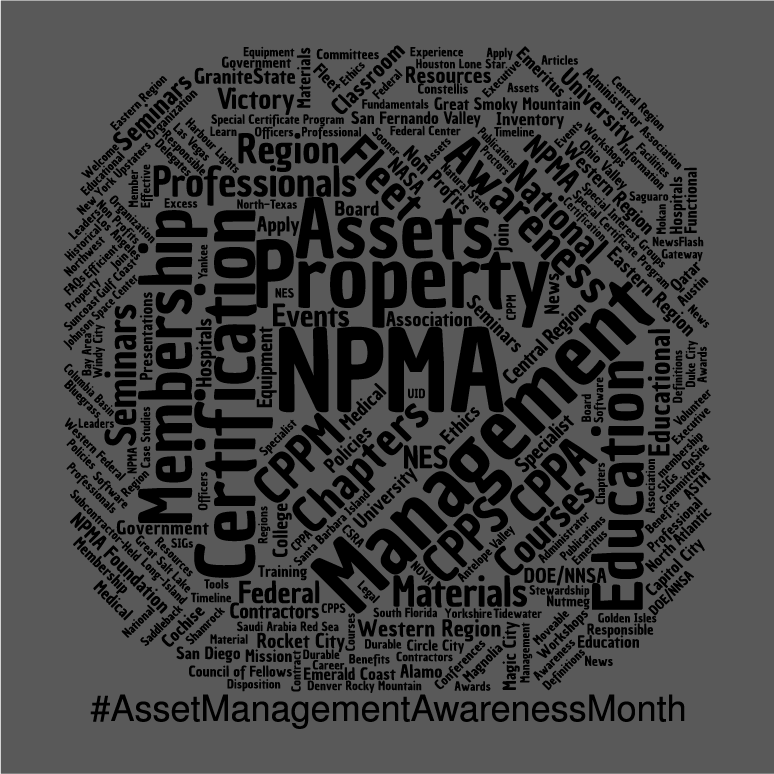 NPMA Asset Management Awareness Month 2017 T-shirts to benefit the NPMA Foundation shirt design - zoomed